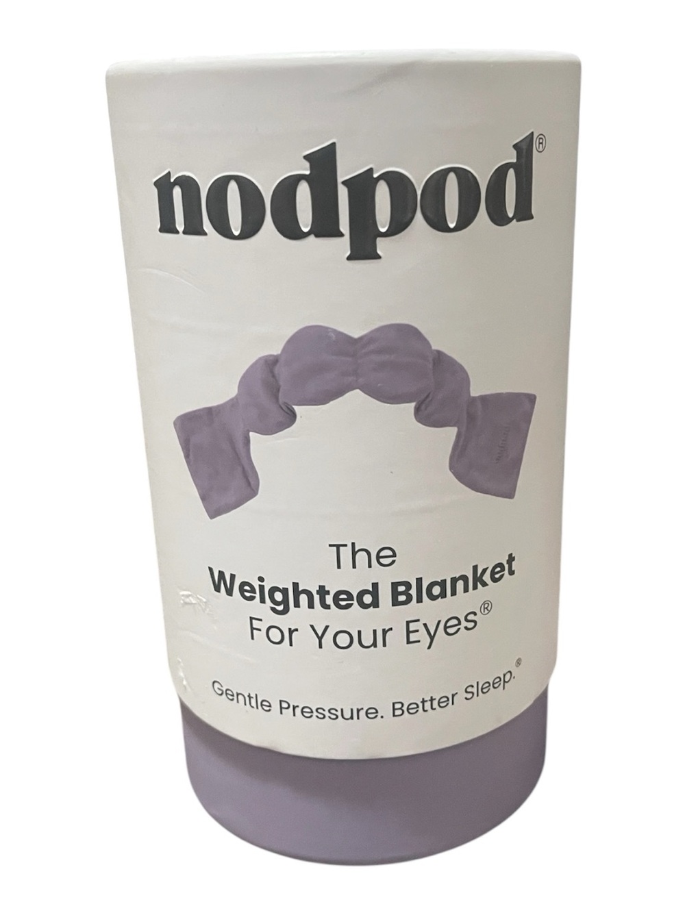 Nodpod Weighted Sleep Mask Wisteria Purple Open Box